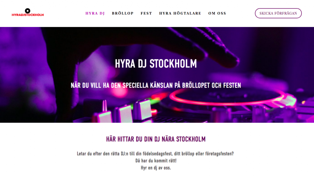 Hyra DJ i Stockholm