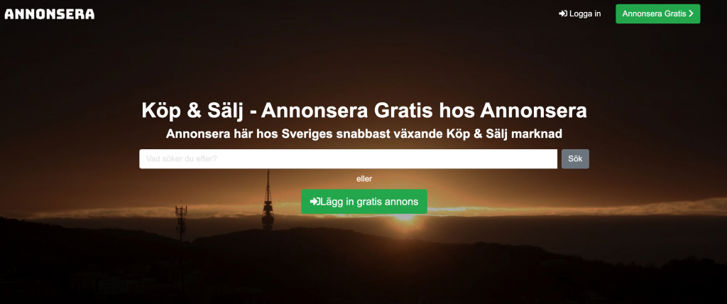 Annonsera gratis hos Annonsera.se
