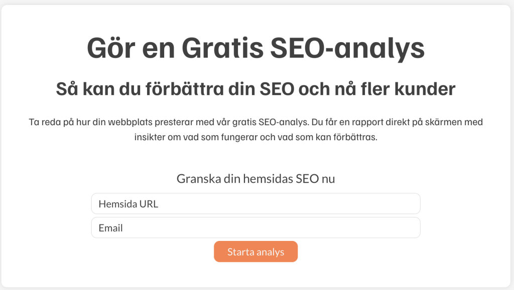 gör en gratis seo-analys